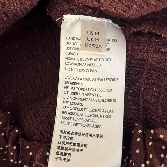 Urban Outfitters | New smocked crop blouse/top Womens size M blouson long sleeve - Picture 9 of 11